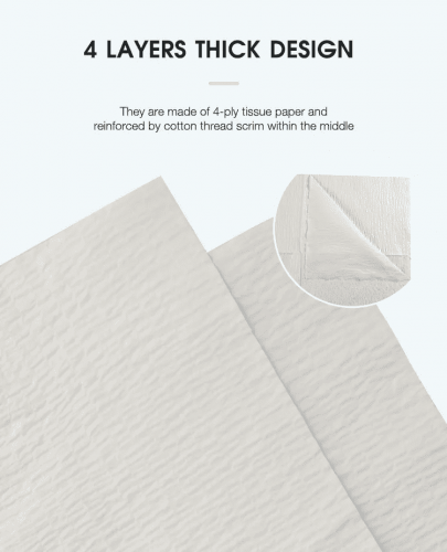 Chine Telijie Scrim Reinforced Paper, 4 Layers 65g 30cm*40cm, Wet-Resistant CE Certified for Medical & Home Use Fabricant
