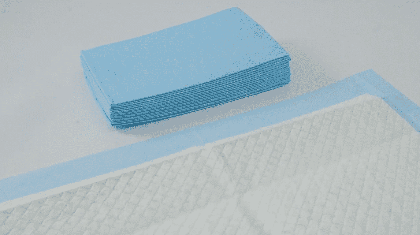 Alèses imperméables jetables pour adultes, absorbantes, bleues et blanches